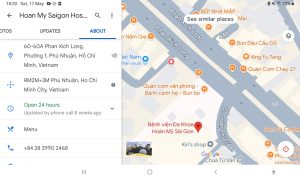 Map of Hoan My Hospital