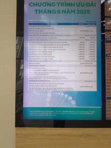 Price list of Vinmec International Hospital